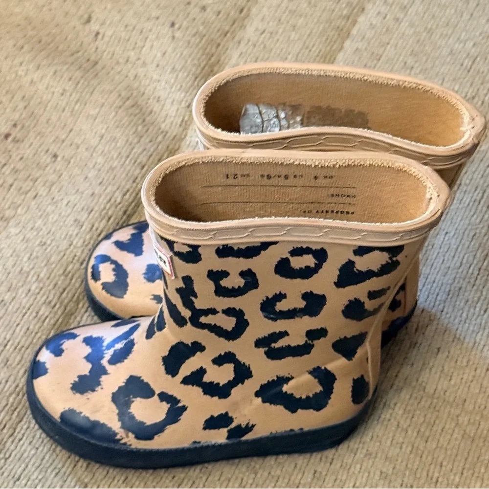 Hunter Kids First Leopard Print Rain Boots